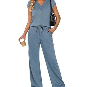 Blue Casly Lamiit Summer Travel 2-Piece Set - Size S-XL